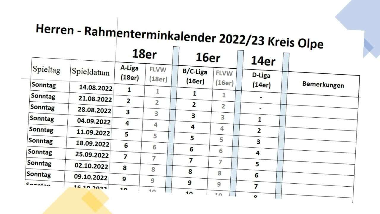 Rahmenterminkalender (kreislich)